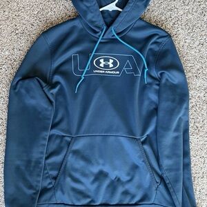 Under Armour Dark Navy Hoodie with Teal Drawcords